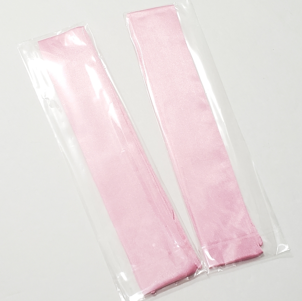 ⤵️⤵️2pc Solid Sweet Pink Design Satin Scarves